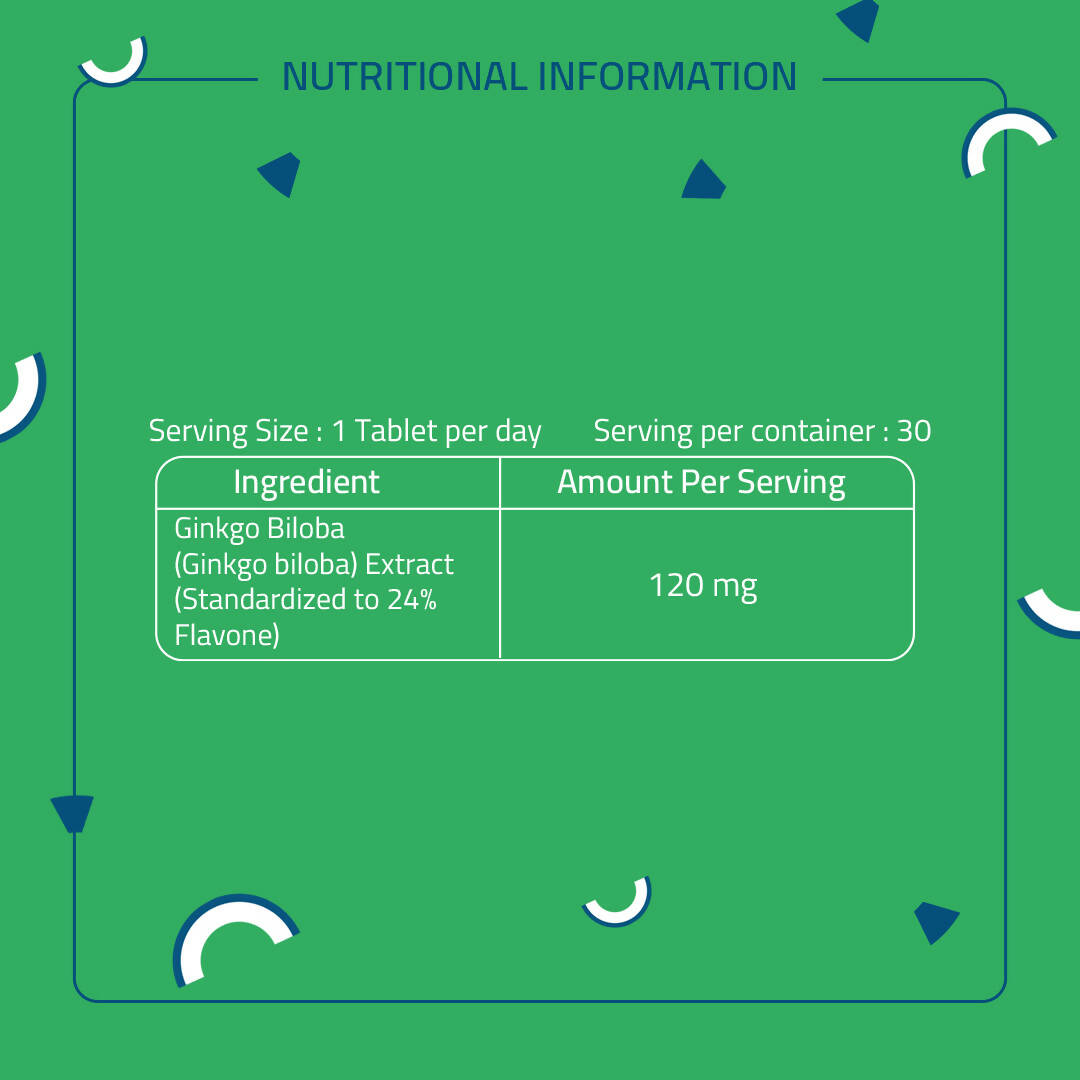 Laurik Foods Ginkgo Biloba 120 Mg Tablets
