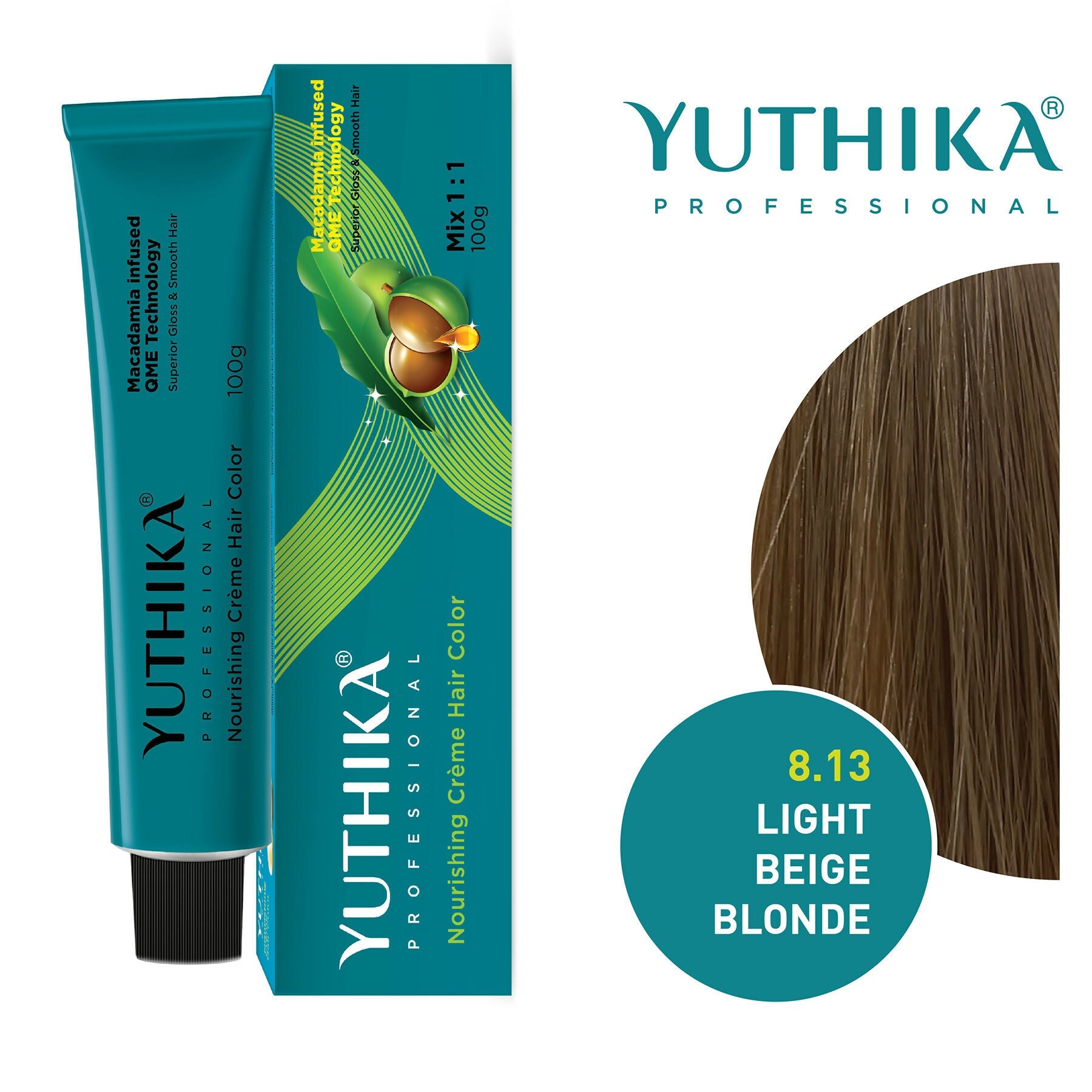Yuthika Professional Creme Hair Colour - Light Beige Blonde