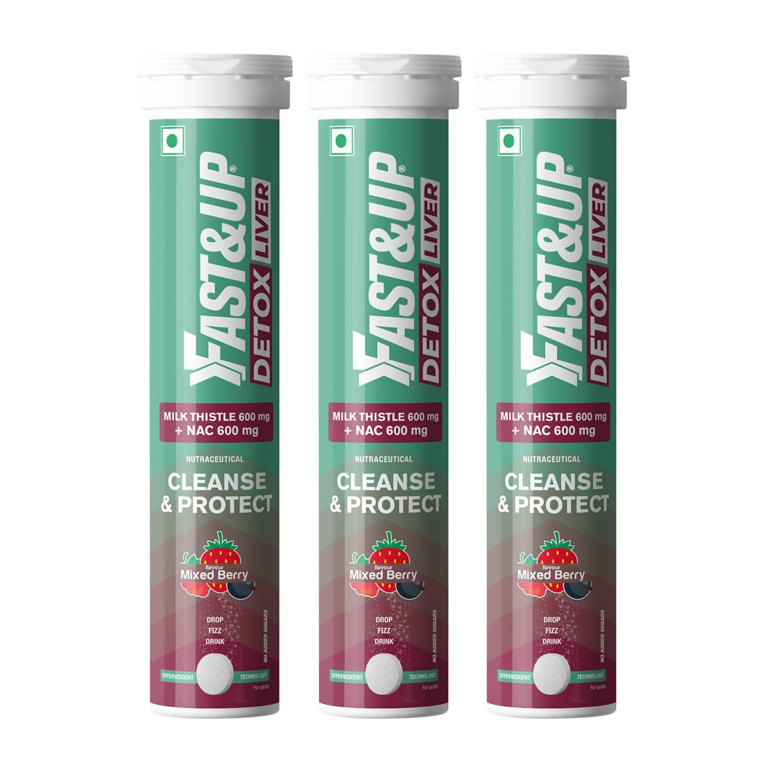 Fast&Up Liver Detox - Daily Liver Cleanser Drink Milk Thistle + NAC Tablets