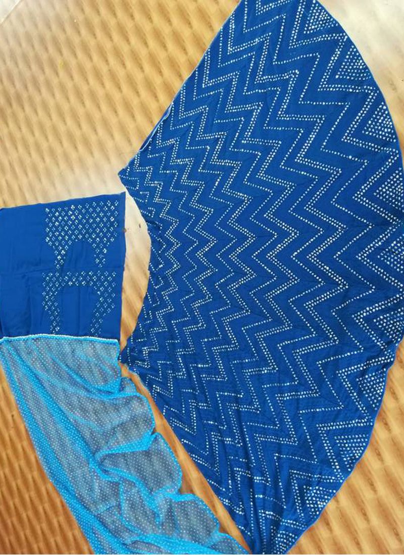 Aastha fashion Blue Georgette lehanga blouse Embroidered work - Prithvi Mart