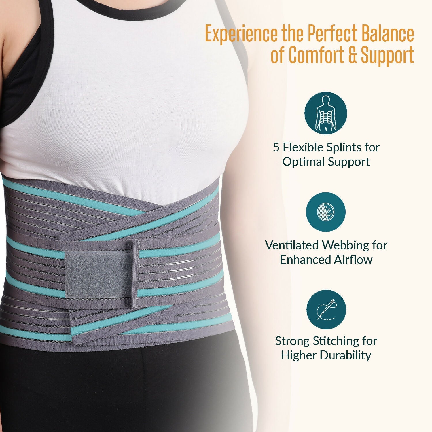 Orth-rem Back Support Brace For Men & Women Lower Back Pain Relief Belt