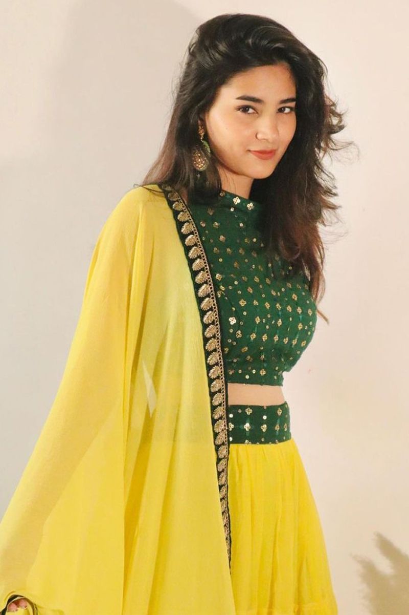 Aastha fashion Yellow Georgette lehanga blouse Embroidered work - Prithvi Mart