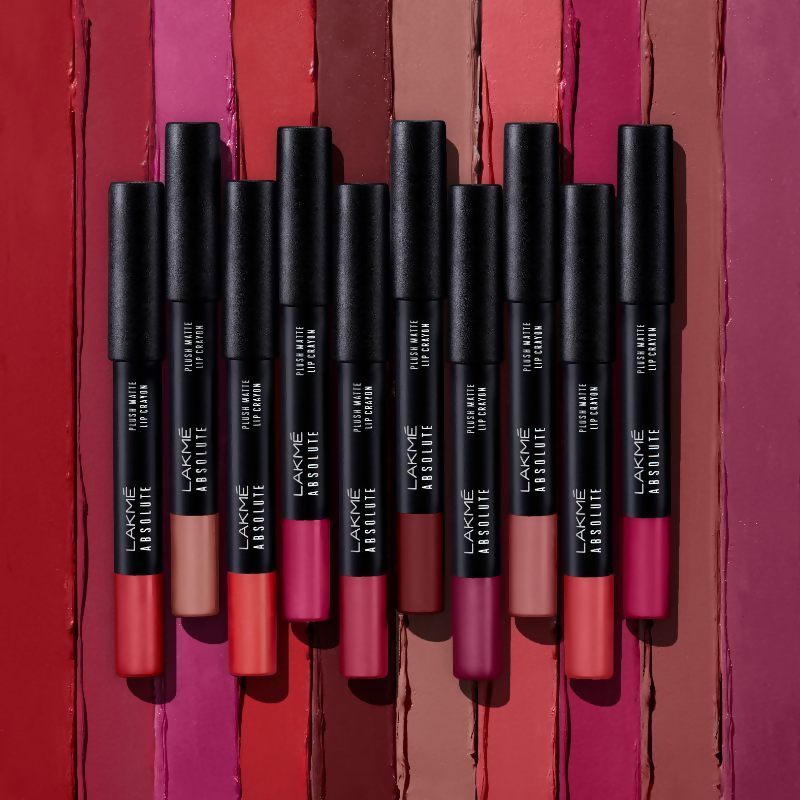 Lakme Absolute Plush Matte Lip Crayon - 401 Peach Fizz