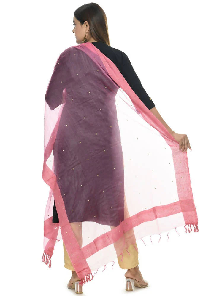 Mominos Fashion Onion Color Stone Work Dupatta