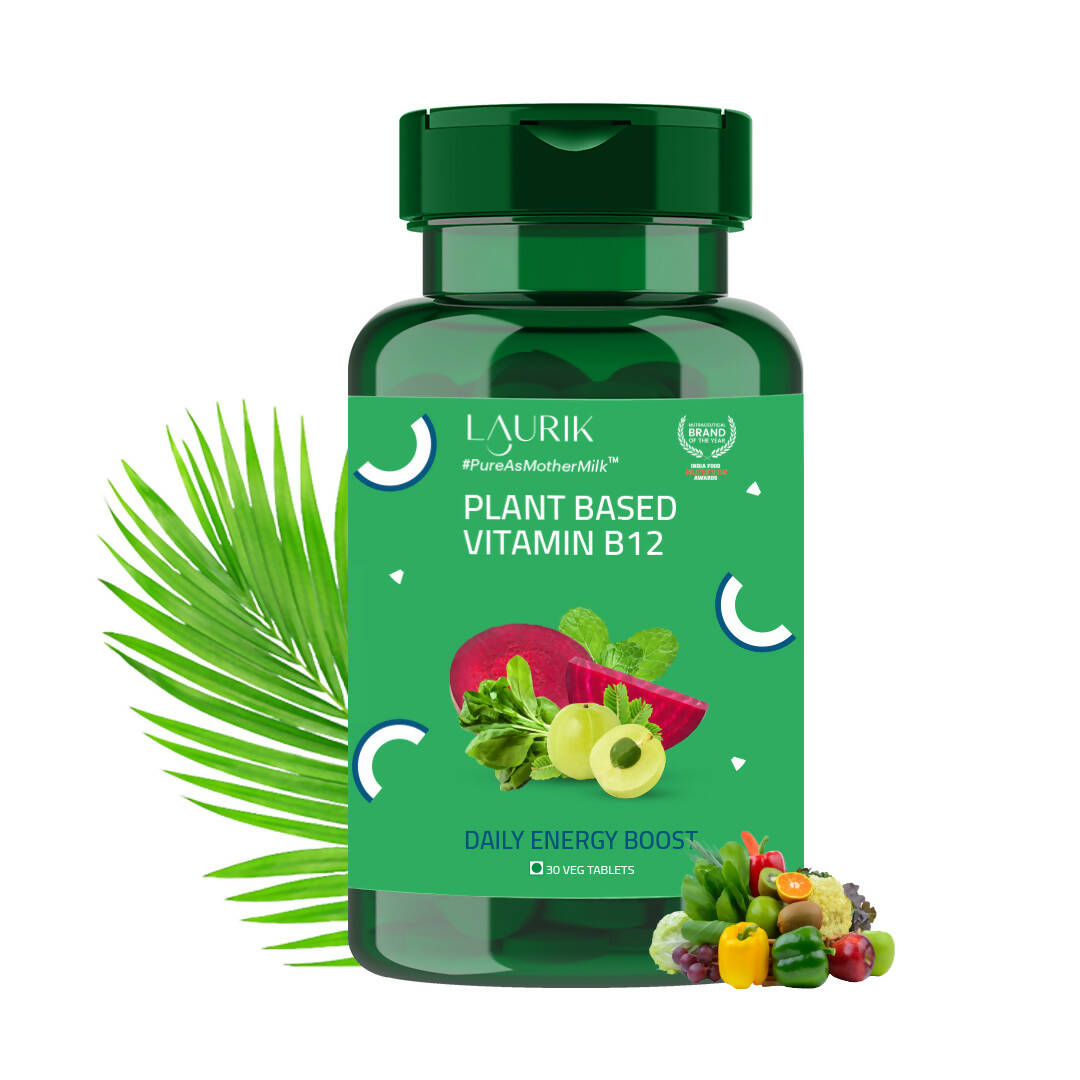 Laurik Vitamin B Complex With Vegetable B1, B2, B3, B5, B6, B7, B9 & B12 | Energy & Cognitive Support Tablets
