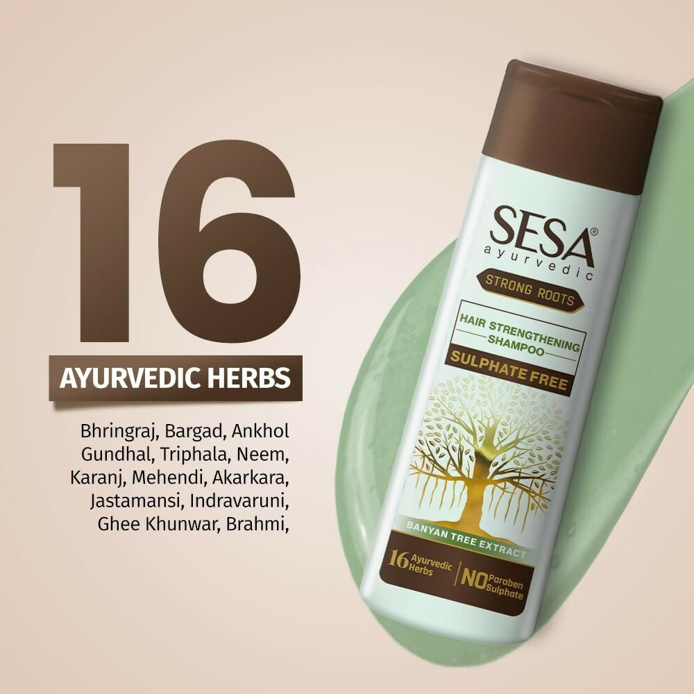 Sesa Strong Roots Sulphate Free Hair Strengthening Shampoo