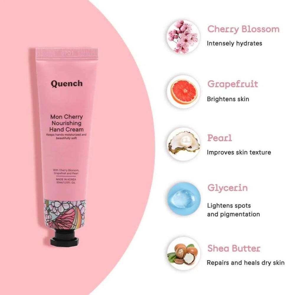 Quench Botanics Mon Cherry Nourishing Hand Cream - Korean Skincare