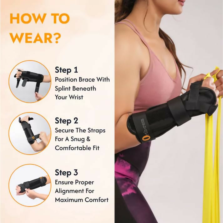 Orth-rem Adjustable Wrist & Forearm Brace with Removable Splint