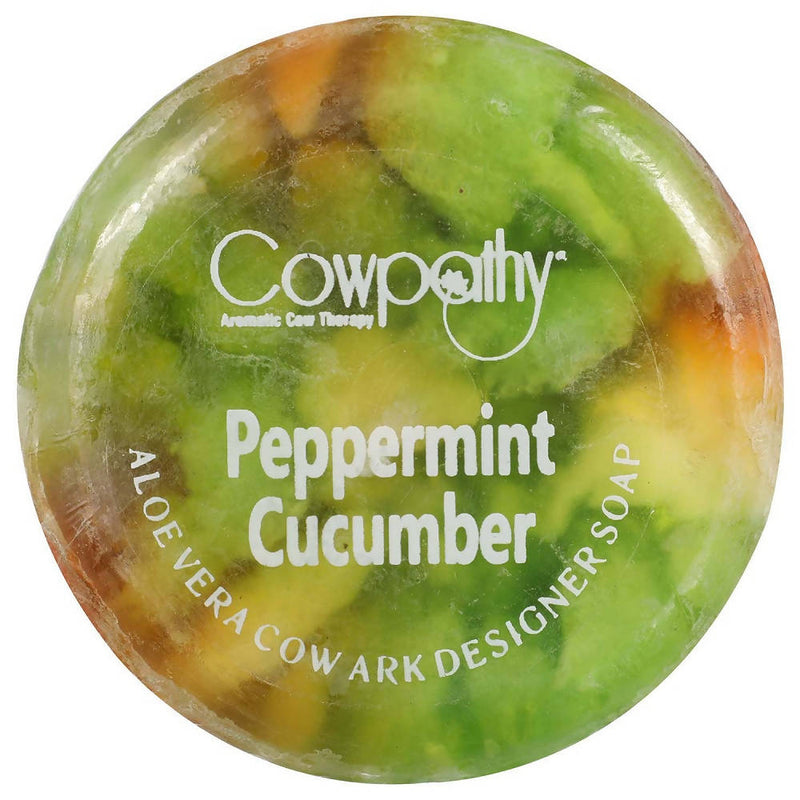 Cowpathy Perppermint Cucumber Aloe Vera Cow Ark Designer Soap (100 Gm)