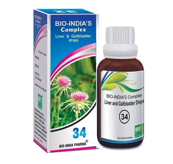 Bio India Homeopathy Complex 34 Liver And Gallbladder Drops