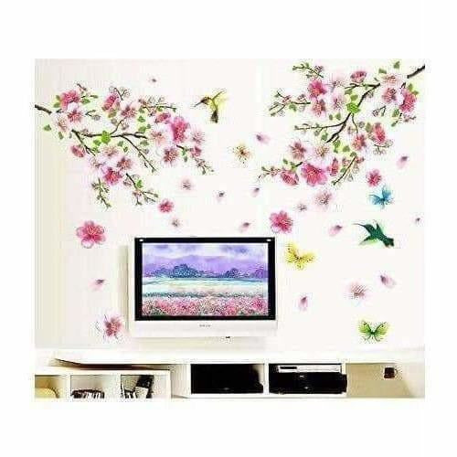 Decals Design 'Flowers Branch' Wall Sticker (PVC Vinyl, 60 cm x 90 cm),Multicolor