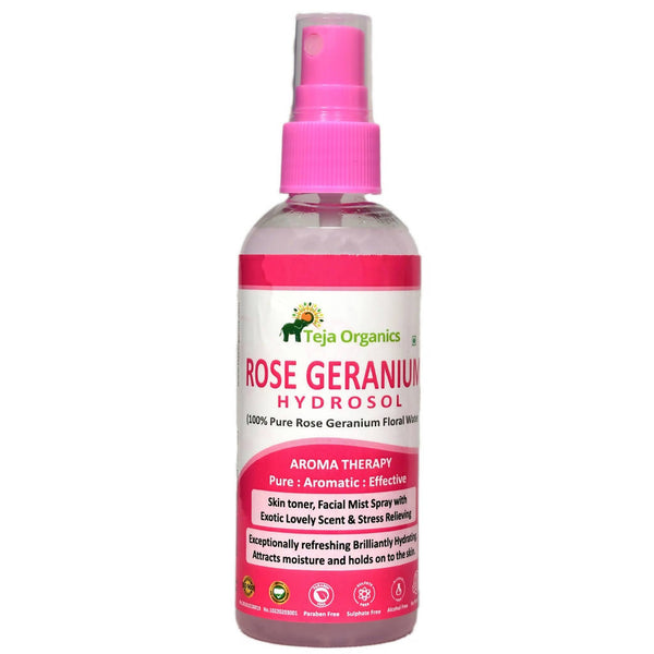 Teja Organics Rose Geranium Hydrosol