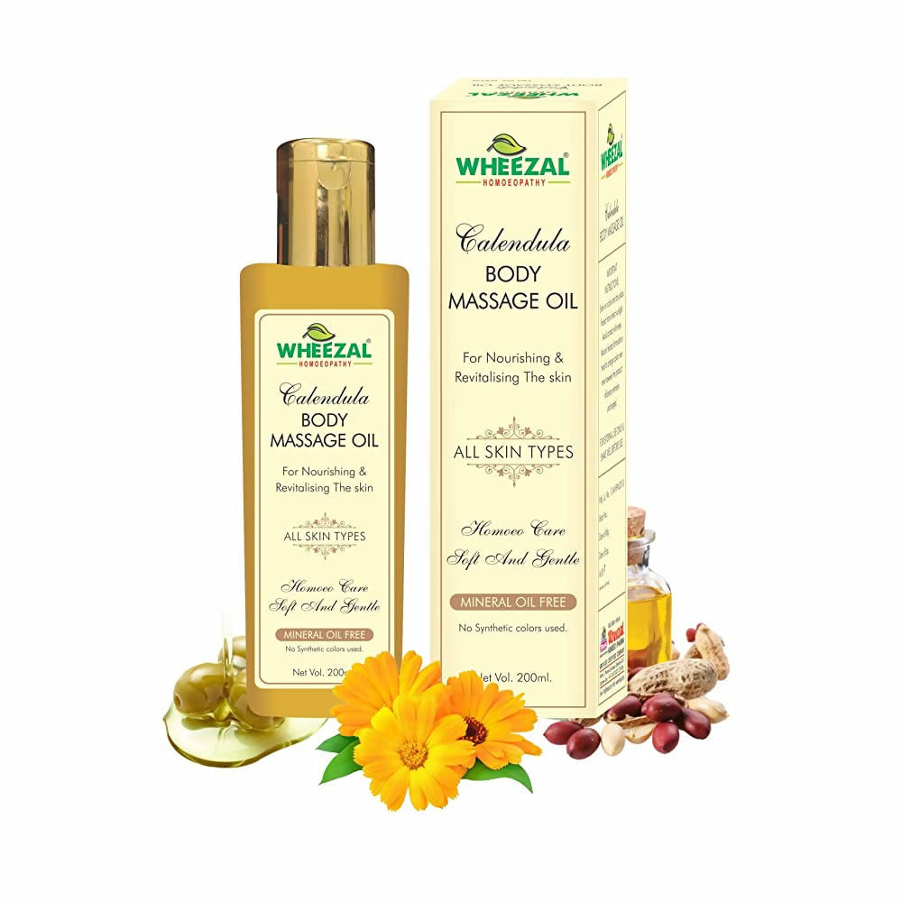 Wheezal Calendula Body Massage Oil