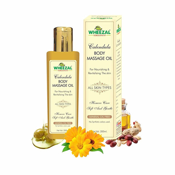 Wheezal Calendula Body Massage Oil