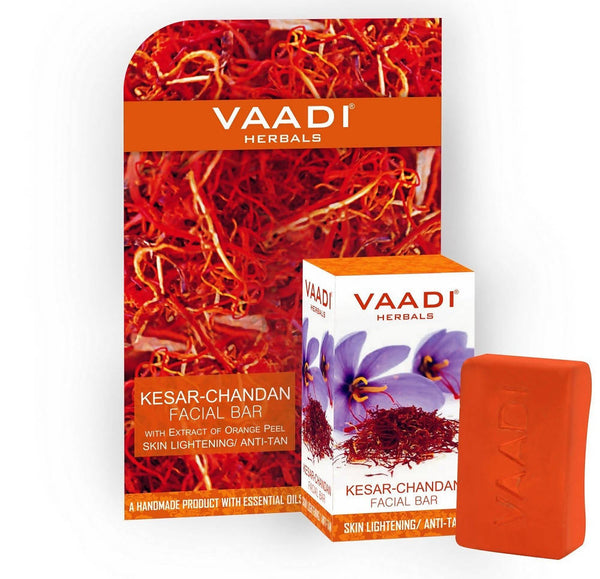 Vaadi Herbals Kesar Chandan Facial Bar With Extract Of Orange Peel