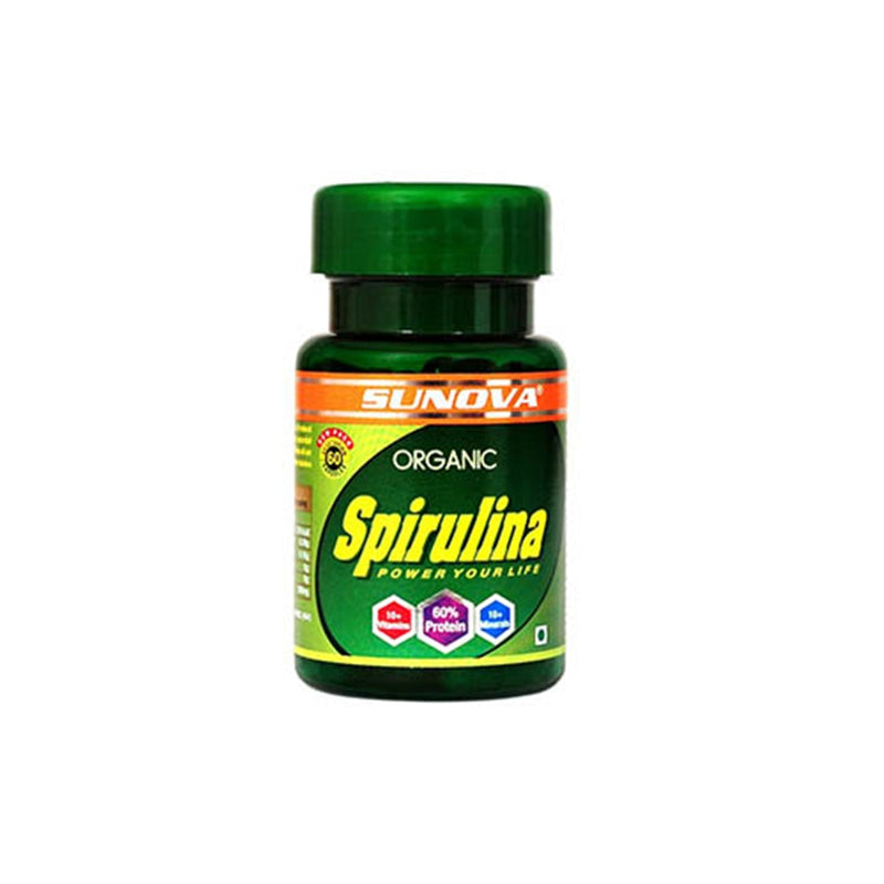 Sunova Organic Spirulina 60 Capsules