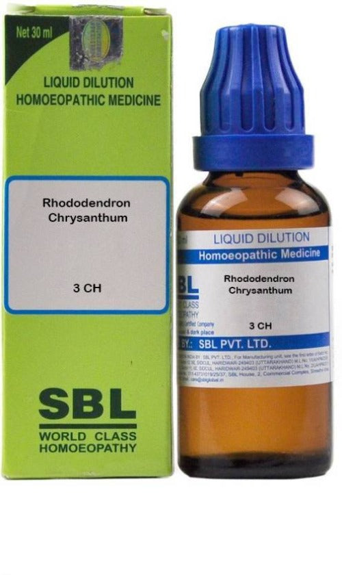 SBL Homeopathy Rhododendron Chrysanthum Dilution