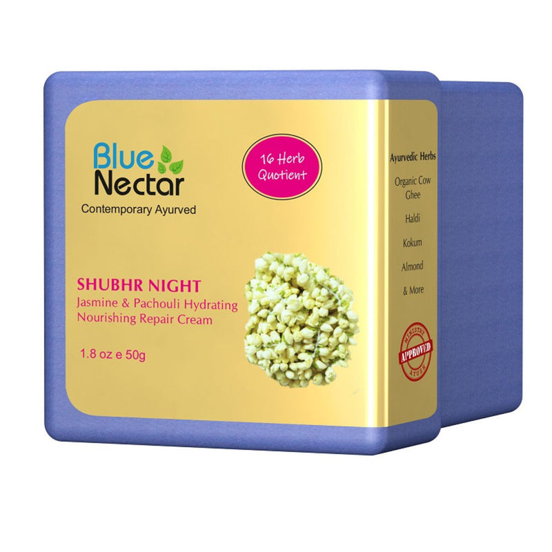 Blue Nectar Shubhr Night Jasmine & Pachouli Hydrating Nourishing Repair Cream for Women