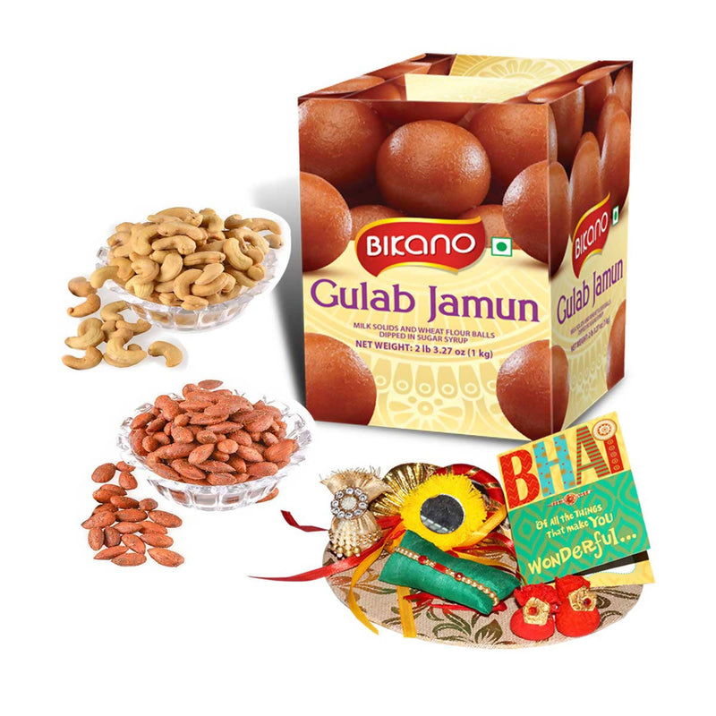 Bikano Gulab Jamun and Dryfruits Rakhi Gifts