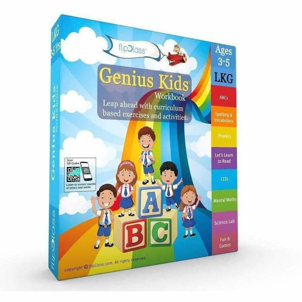 Genius Kids Worksheets for Lkg - Set of 8 Workbooks for LKG, KG-1