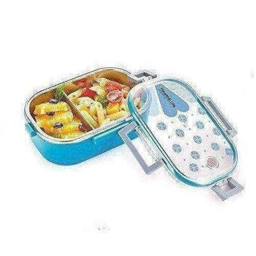 Stainless Steel School Lunch Box with Transparent Lid