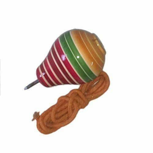 Wooden Spinning Lattoo With Thread