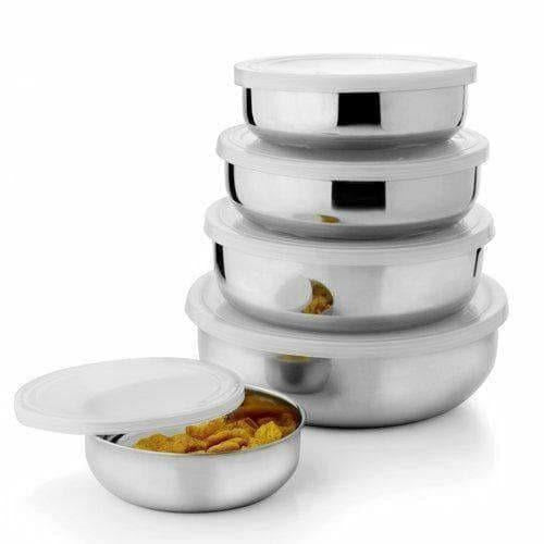 Stainless Steel Air Tight Lid Bowl Set Of 5