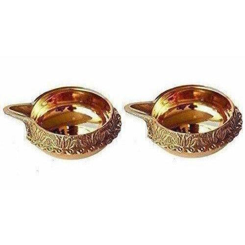 Diwali Kuber Deepak - Diya Oil Lamp For Puja Set Of 2