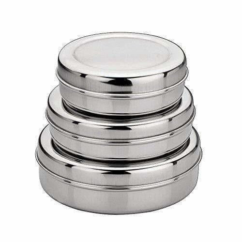 Stainless Steel Canister Set of 3 (Silver)