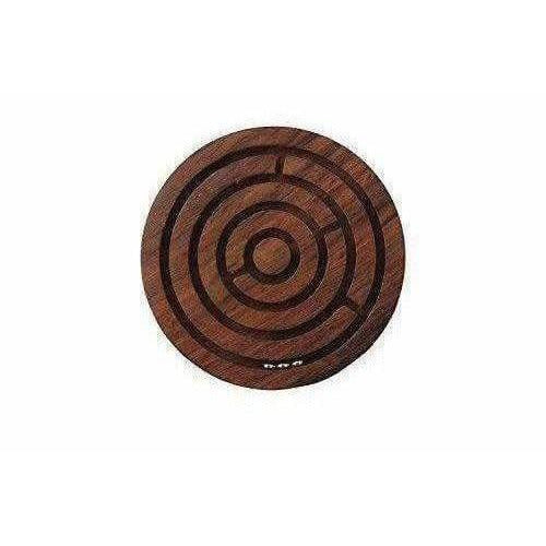 Game Labyrinth Ball-In-A-Maze Puzzles -Brown