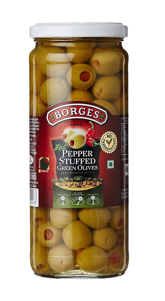 Borges Hot Pepper Stuffed Green Olives