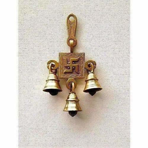 Brass Swastika Hanging Bells