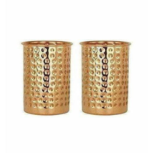 Pure Copper Glass Cup Volume 350ml - Set of 2