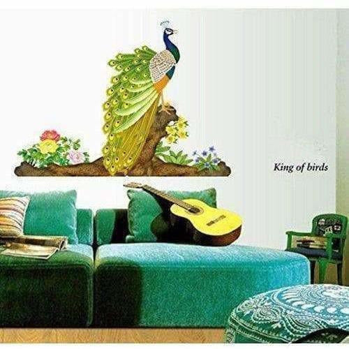 Multicolor - Decals Design Peacock Bird Wall Sticker