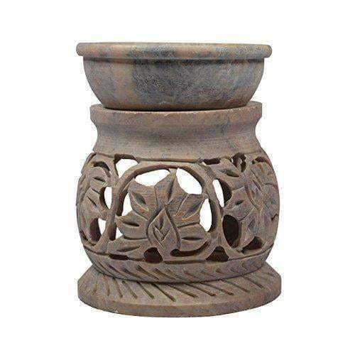 Handcrafted Soapstone Aroma Burner, Oil Diffuses