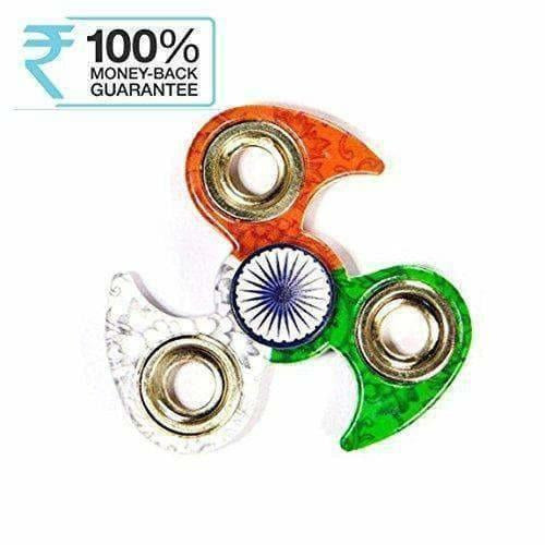 Indian Flag Tri Colour Print Fidget Metal Hand Spinner, Multi Color