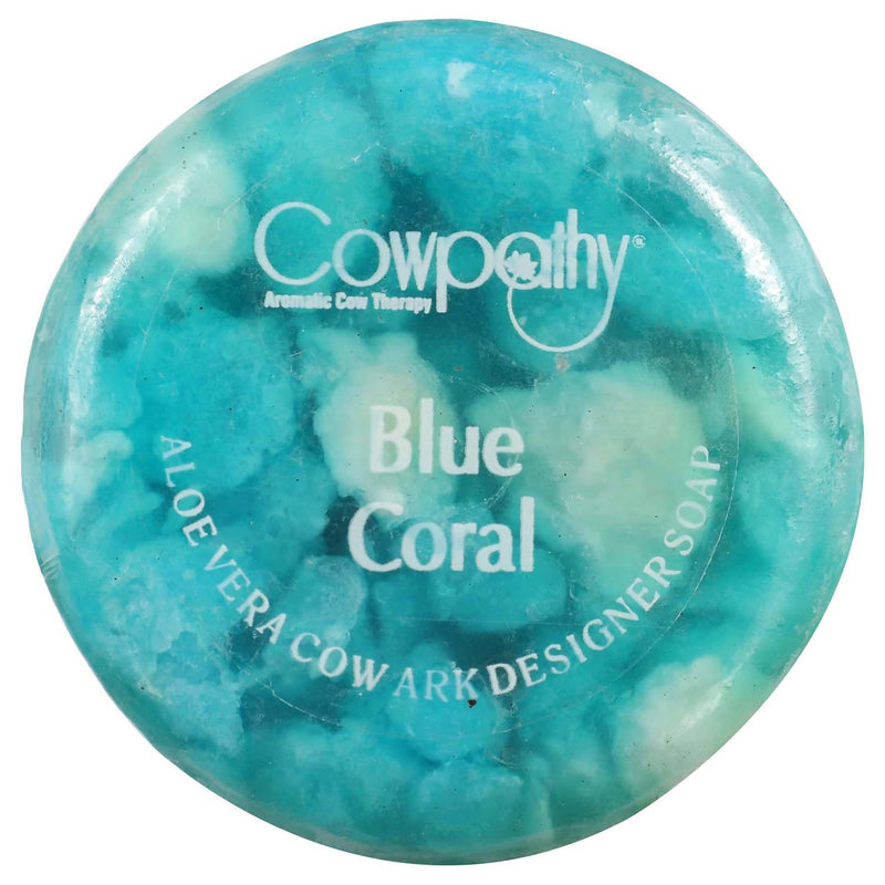 Cowpathy Blue Coral Aloevera Cow Ark Designer Soap (100 GM)