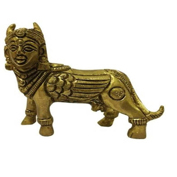 Puja N Pujari Kamadhenu Cow Brass Idol