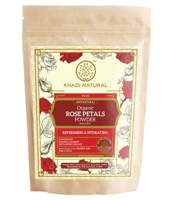 Khadi Natural Organic Rose Petals Powder