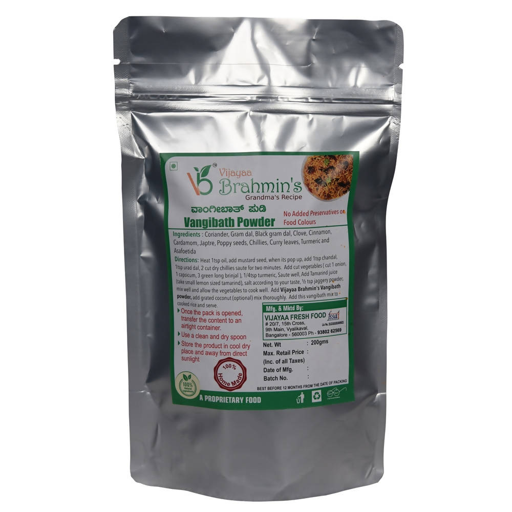 Vijayaa Brahmin's Vangibath Powder
