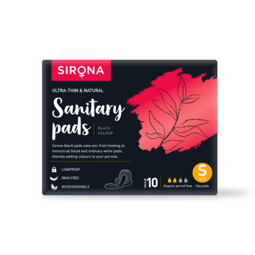 Sirona Biodegradable Black Sanitary Pads