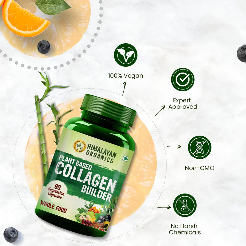 Himalayan Organics plant based Collagen Builder Whole Food 90 Vegetarian Capsules