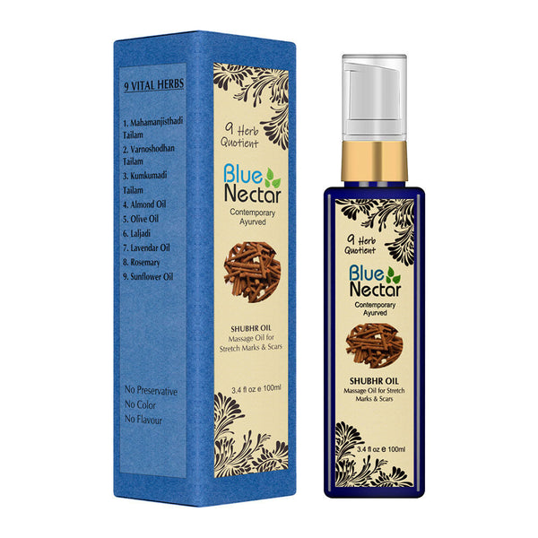 Blue Nectar Shubhr Massage Oil for Stretch Marks Scars