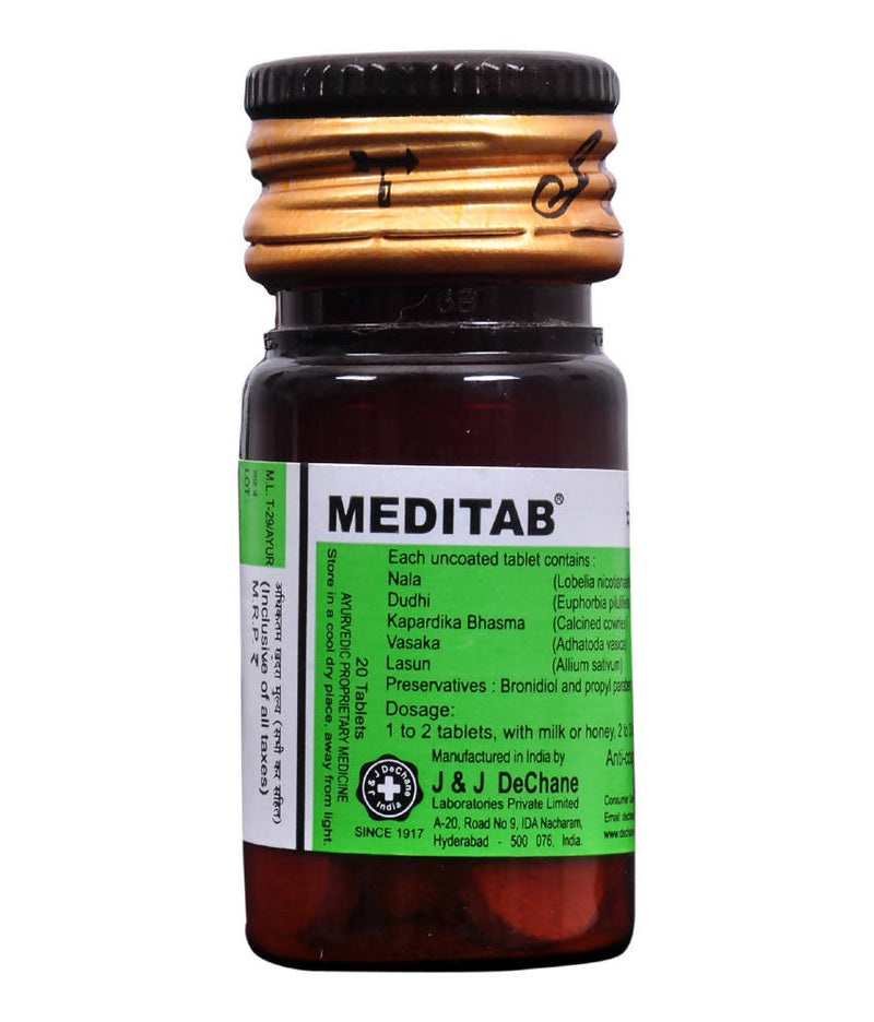 J & J Dechane Ayurvedic Meditab Tablets