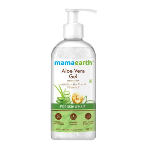 Mamaearth Aloe Vera Gel with Pure Aloe Vera & Vitamin E for Skin and Hair