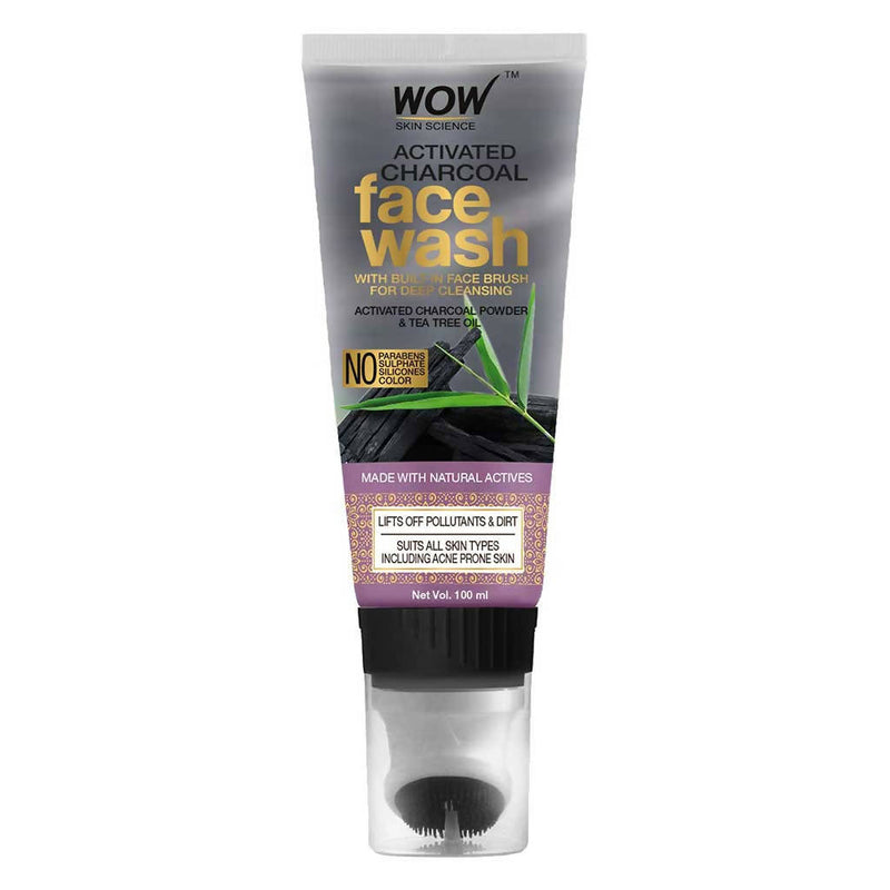 Wow Skin Science Activated Charcoal Face Wash Gel