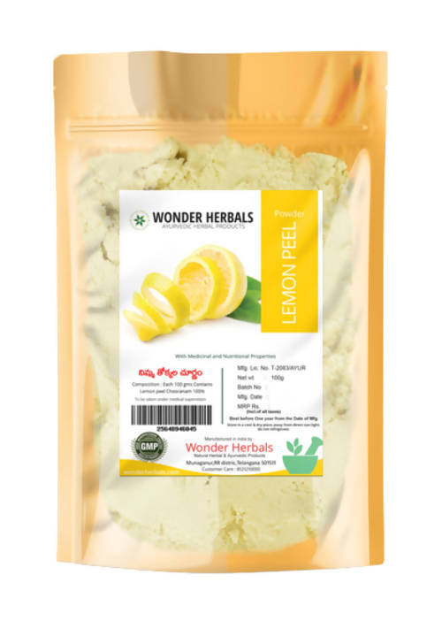 Wonder Herbals Nimmathokkala (Lemon Peel) Powder