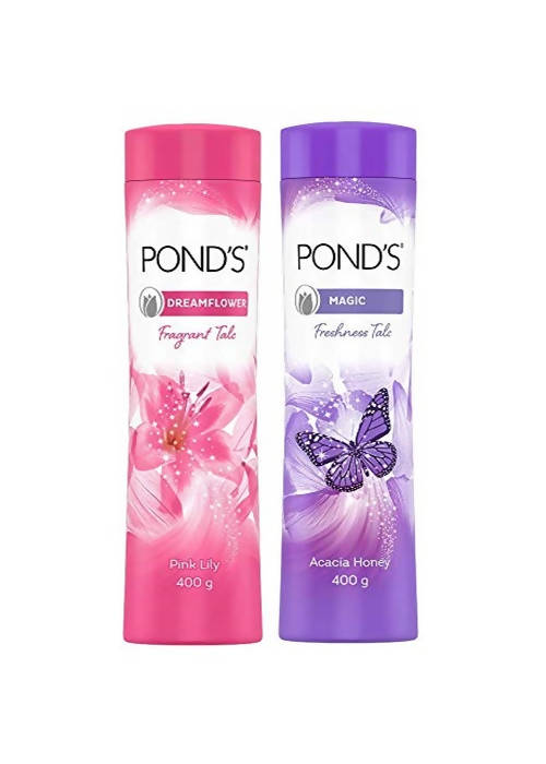 Ponds Dreamflower Fragrant Talcum Powder And Magic Freshness Talcum Powder Acacia Honey