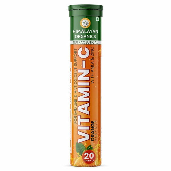 Himalayan Organics Vitamin-C Orange Flavour With Amla & Zinc Tablets