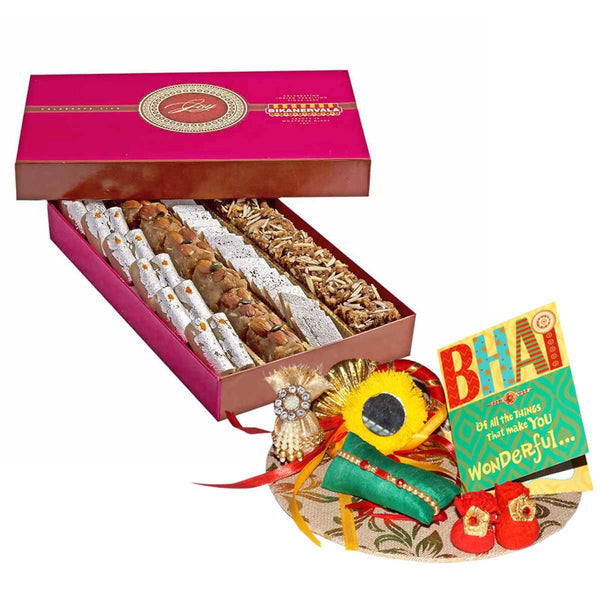 Bikanervala Golden Star Mix Rakhi Gift